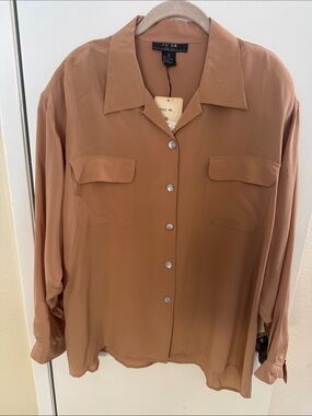 Women's Button-Down Shirt in Camel
